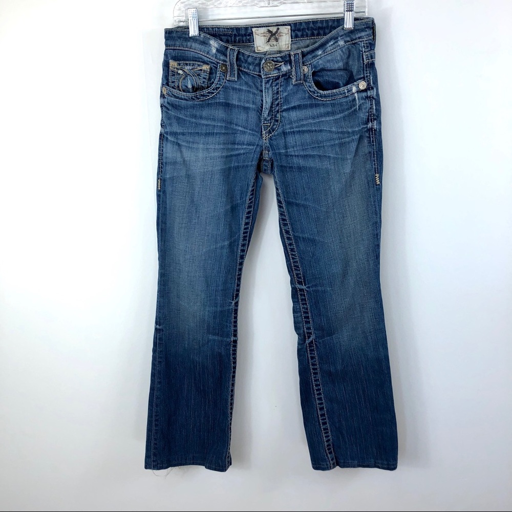 Big Star Liv distressed mid rise‎ bootcut jeans